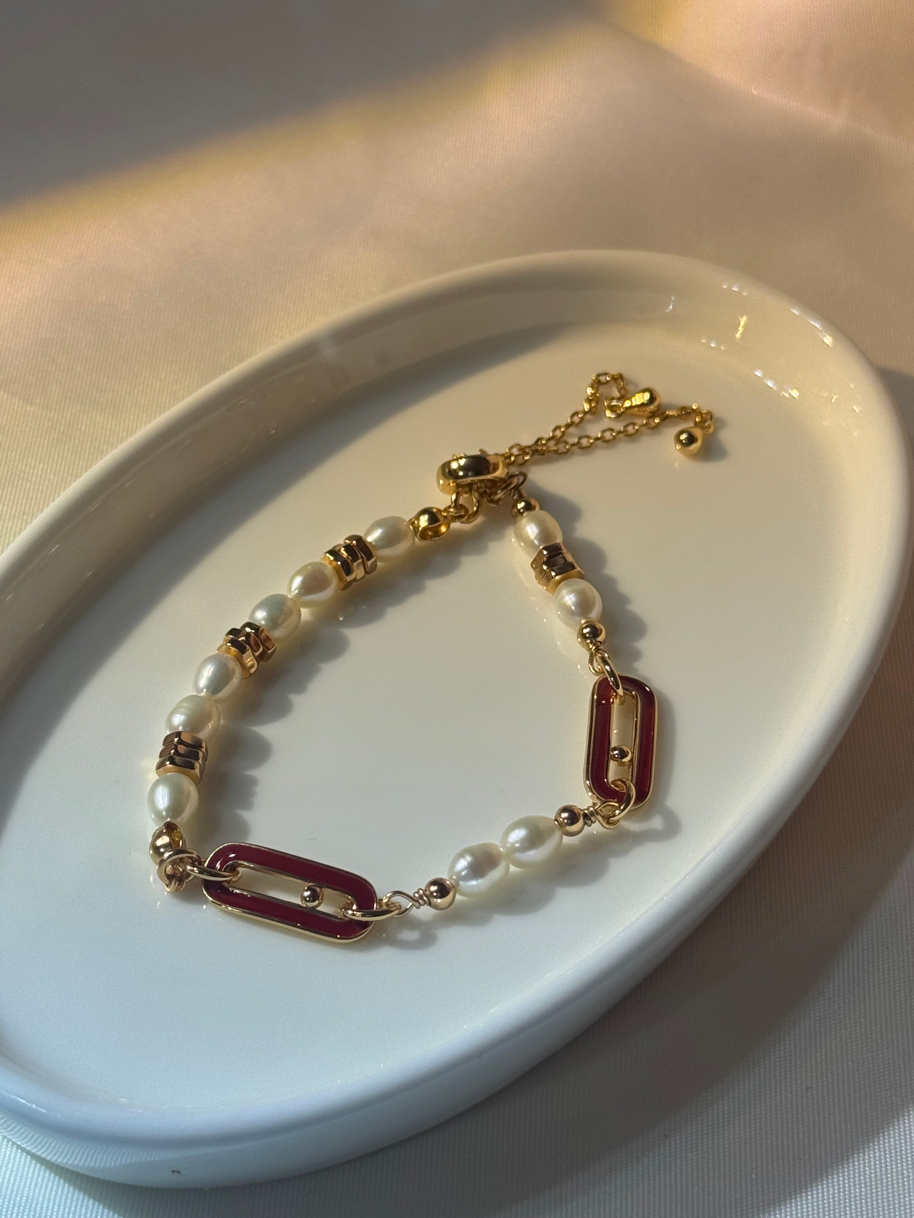 Chinese New Year design pearl bracelet