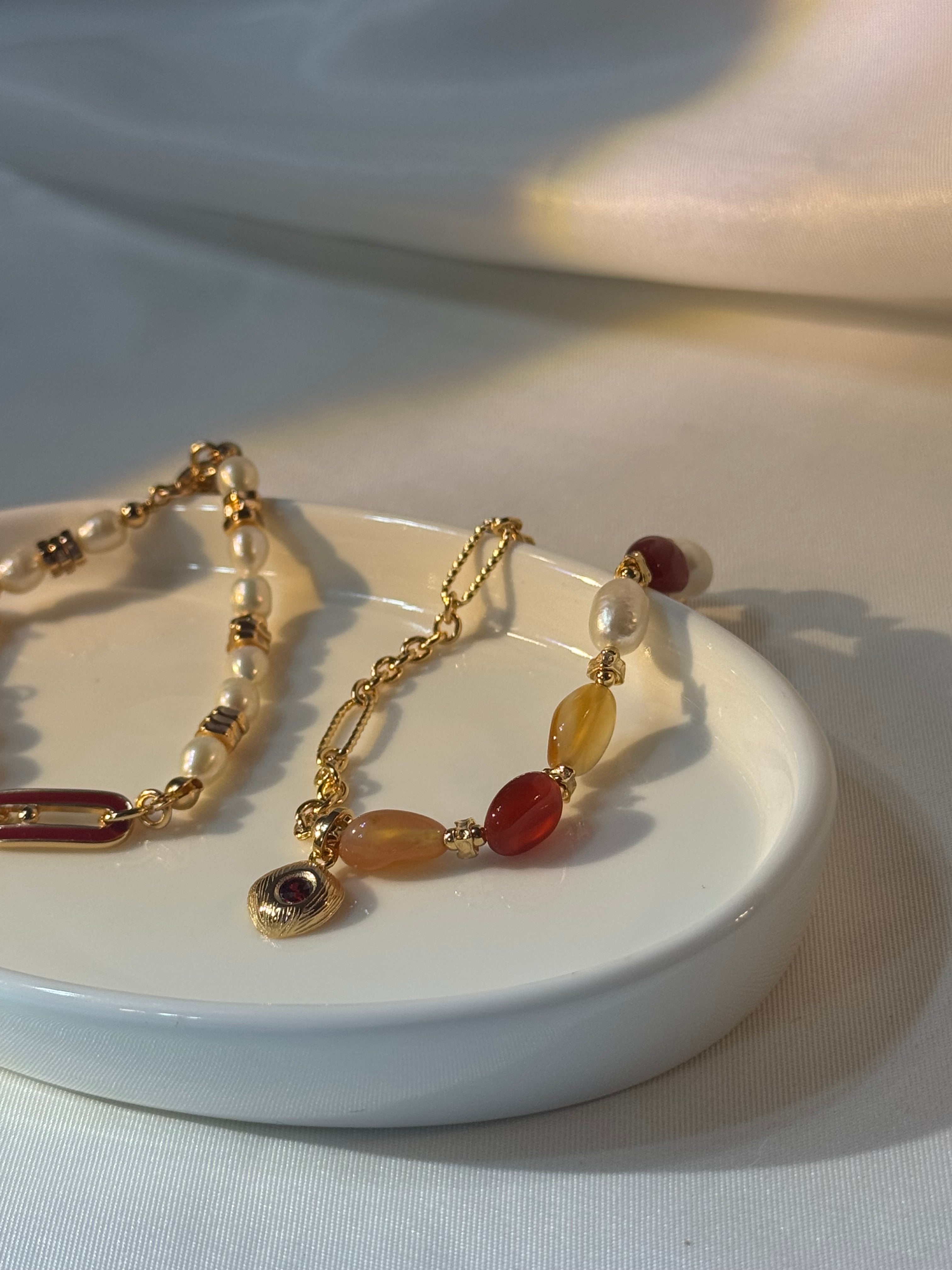 Chinese New Year design pearl bracelet